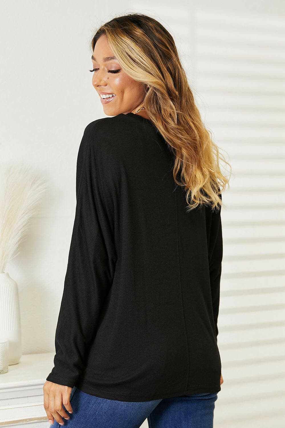 Chic sheer sleeve top for women - Love Salve
